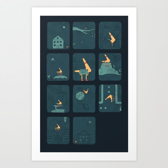 Taking The Long Road Home Art Print