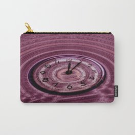 Hands of Time Light-Pink Rippling Water Art Motif Carry-All Pouch