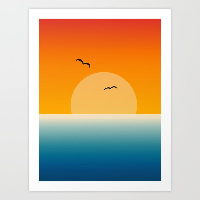 OCEAN Sunrise/Sunset Art Print