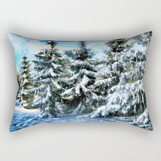 Majestic Winter In New England Rectangular Pillow