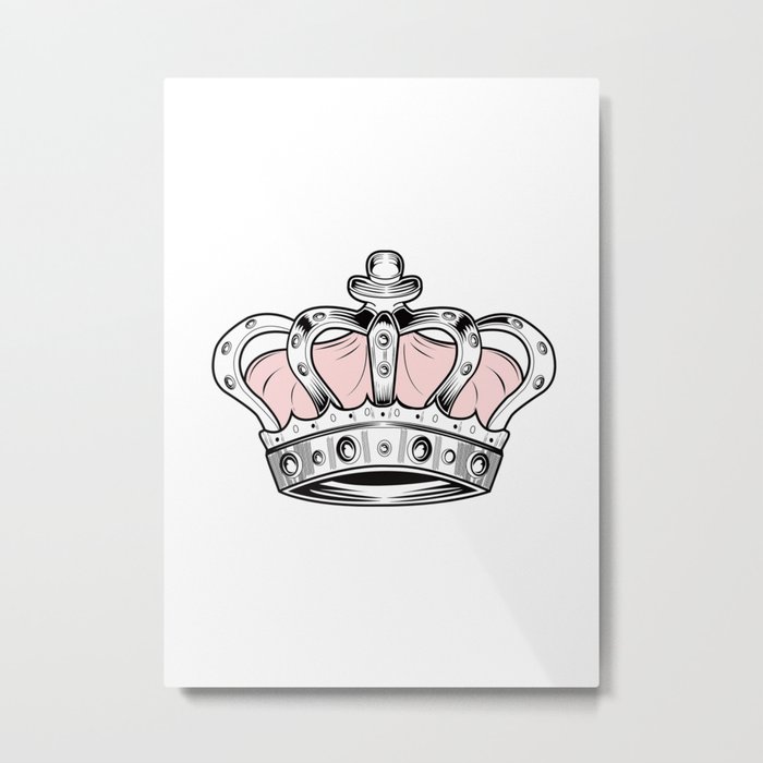 Crown - Pink Metal Print