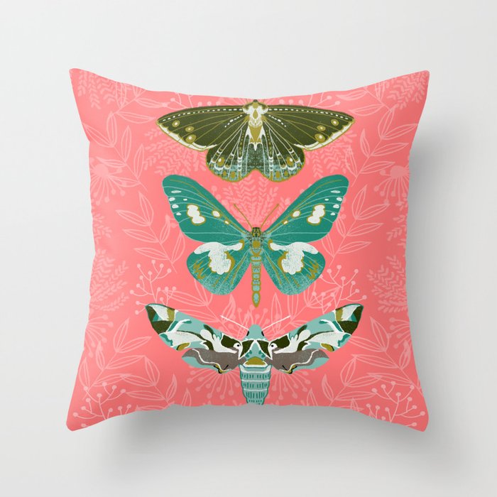 Lepidoptery No. 5 by Andrea Lauren  Throw Pillow