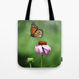 Monarch Butterfly & Echinacea  Tote Bag