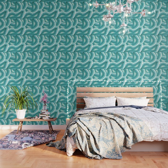 Geodes In Turquoise Crystal Wallpaper By Naturemagick Society6