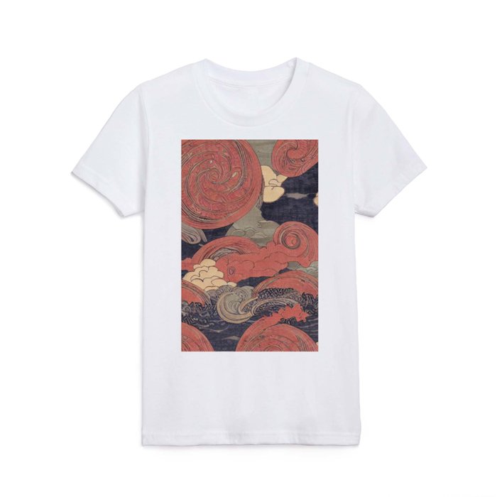 Japanese Cloud Hokusai Kids T Shirt