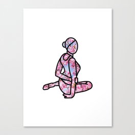 Cherry Blossom Yoga Canvas Print