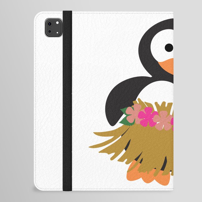 Cute hawaian penguin iPad Folio Case