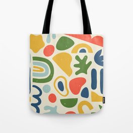 Henri Matisse Inspired Colorful Tropical Cut Outs Pattern Tote Bag