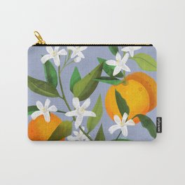 Orange Blossom Floral Carry-All Pouch