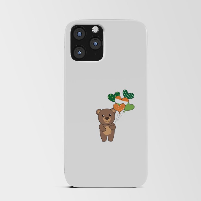 Bear With Ireland Balloons Cute Animals Happiness iPhone Card Case