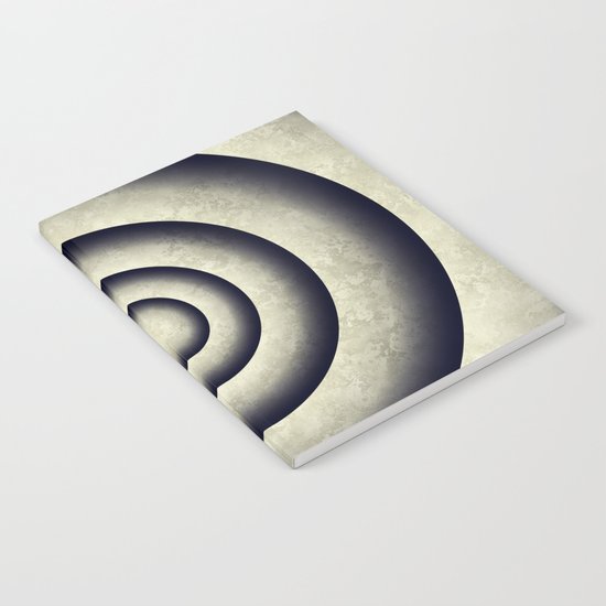Minimal grunge 3D abstraction Notebook
