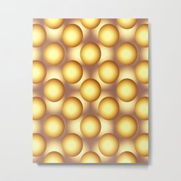 Golden Eggs Pattern Metal Print | Circular, Pattern, Yellow, Illuminated, 3D, Bright, Homedecor, Ruthpalmerfineart, Fresh, Abstract 