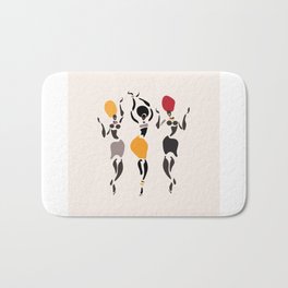 Abstract African dancers silhouette. Figures of african women. Bath Mat