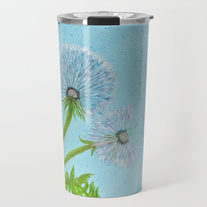 Flower themed 'Dandelion Wishes' Travel Mug