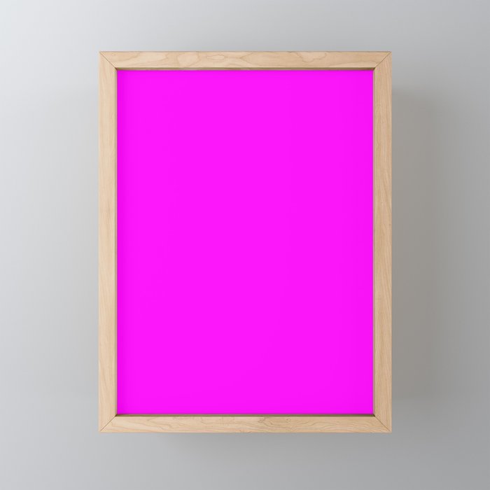 Fuchsia Solid Color Framed Mini Art Print