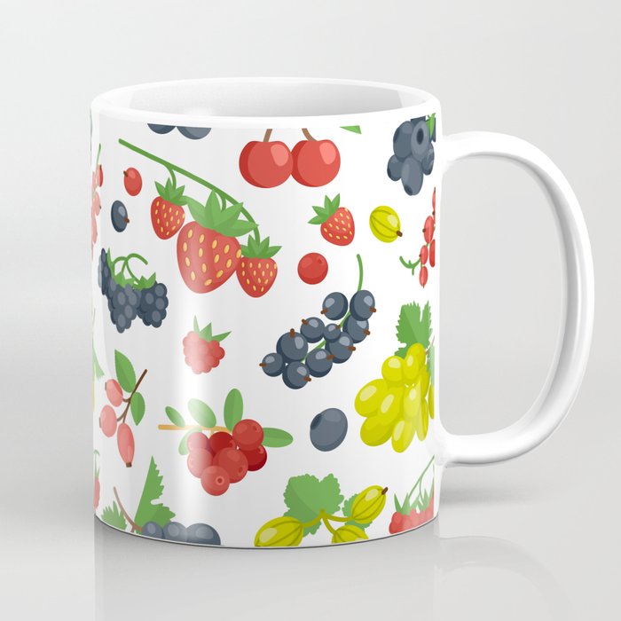Colorful Berries Pattern Coffee Mug