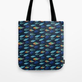 Happy Parrotfish Pattern Tote Bag