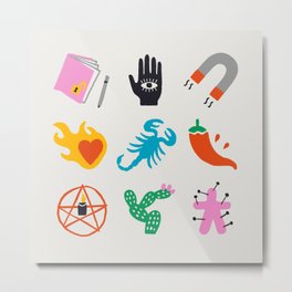 Scorpio Emoji Metal Print | Drawing, Zodiac, Magic, Emoji, Magnetic, Curated, Emotion, Horoscope, Symbol, Intuition 