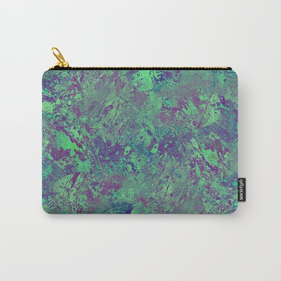 Cool And Calm - Abstract blue and purple painting, icy, chilled out, calming, relaxing artwork Carry-All Pouch