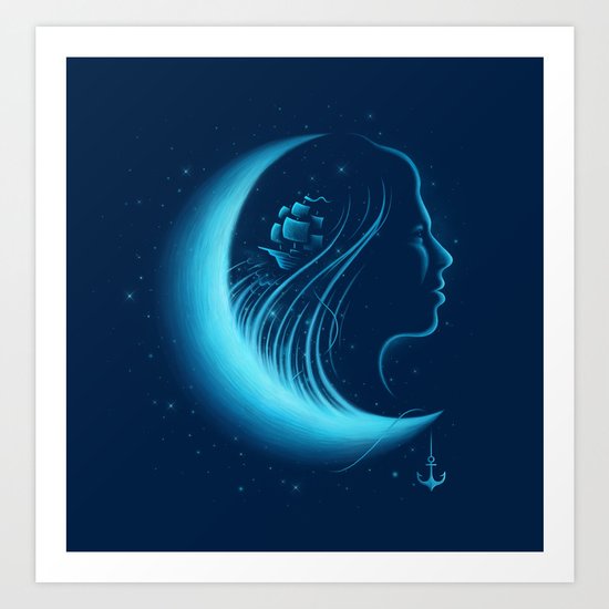 Moonlight Grace Art Print