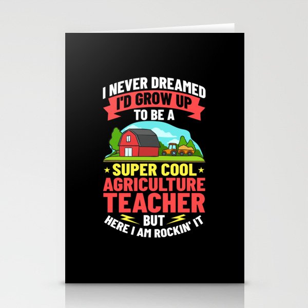 Agriculture Teacher Agricultural Education Class Stationery Cards