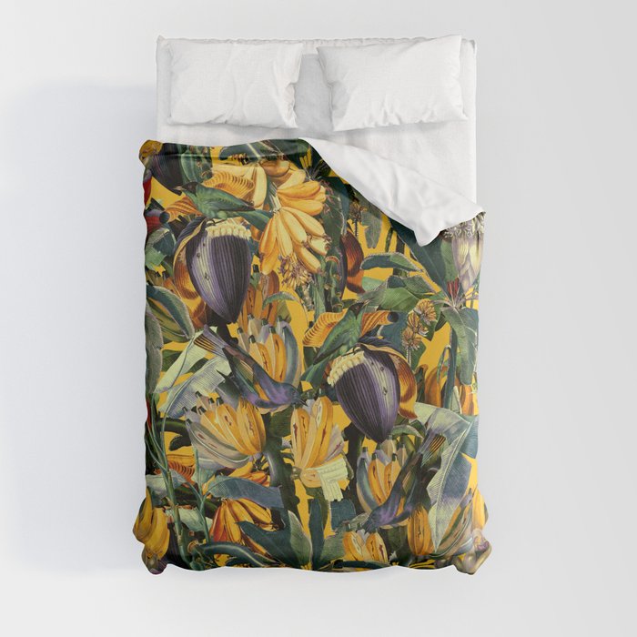 Banana and Leaf Garden Duvet Cover