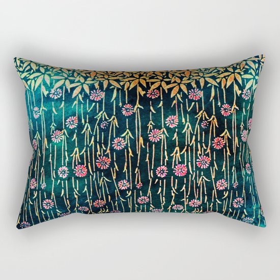 Flower Shower 2 Rectangular Pillow