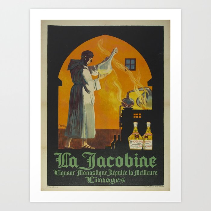 Vintage poster - La Jacobine Absinthe Art Print