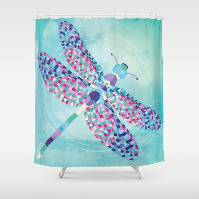 Shanti Sparrow Delilah The Dragonfly Shower Curtain By
