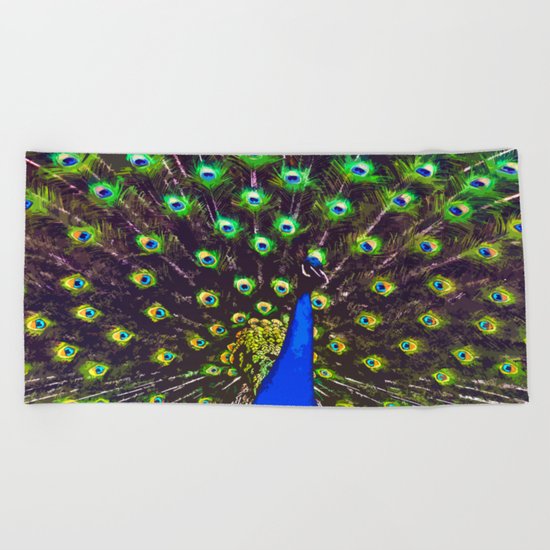 Peacock Beach Towel