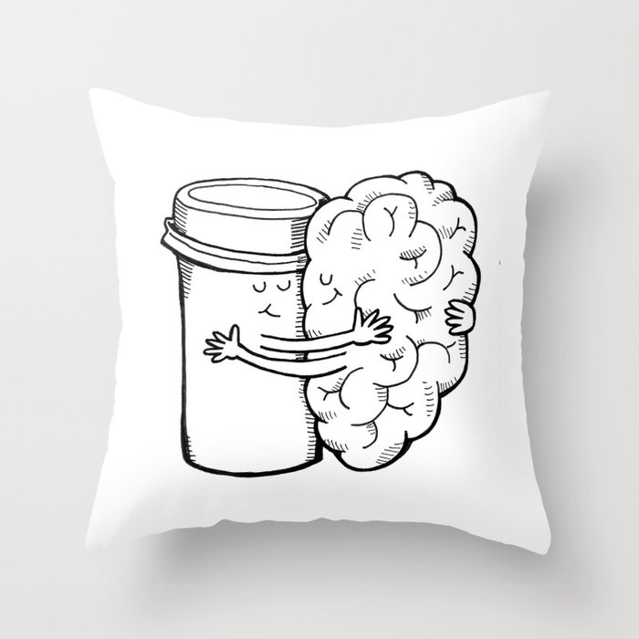 Coffee: When Your Brain Needs a Hug Throw Pillow