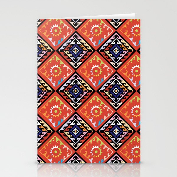 African Basket Weave Multi Pattern Stationery Cards