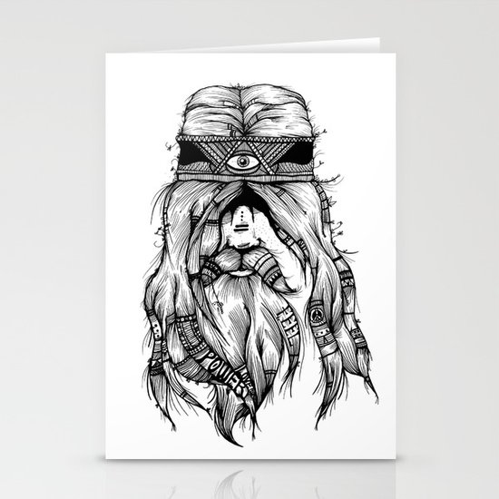 Feel, Peace, Love & Power Stationery Cards