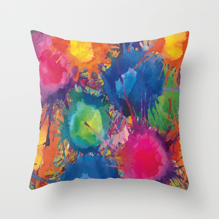 Color explosion Throw Pillow