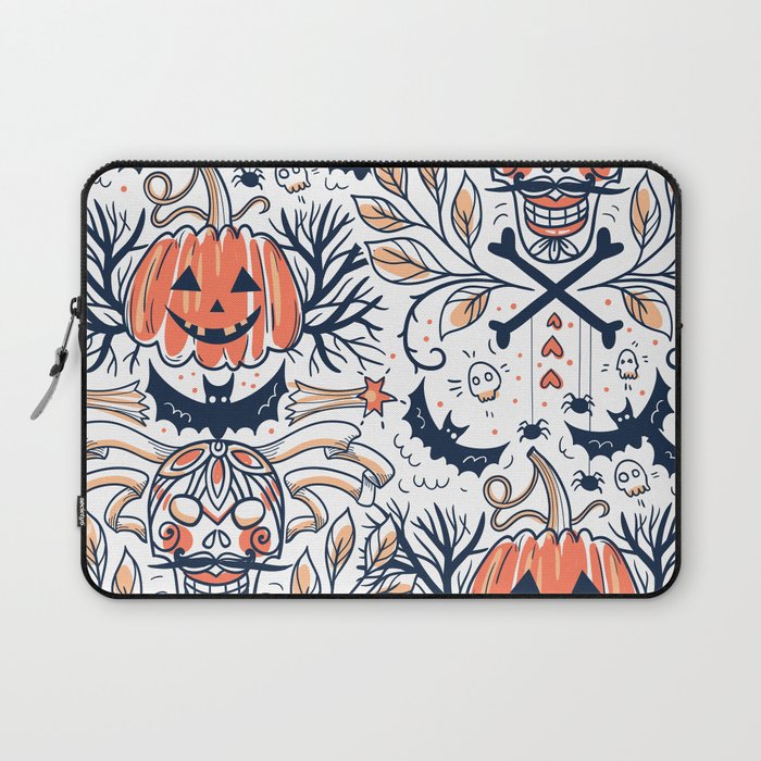 Halloween Pattern Background  Laptop Sleeve