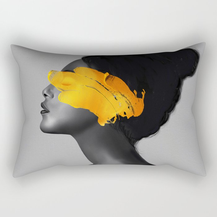 Yellow Girl Rectangular Pillow