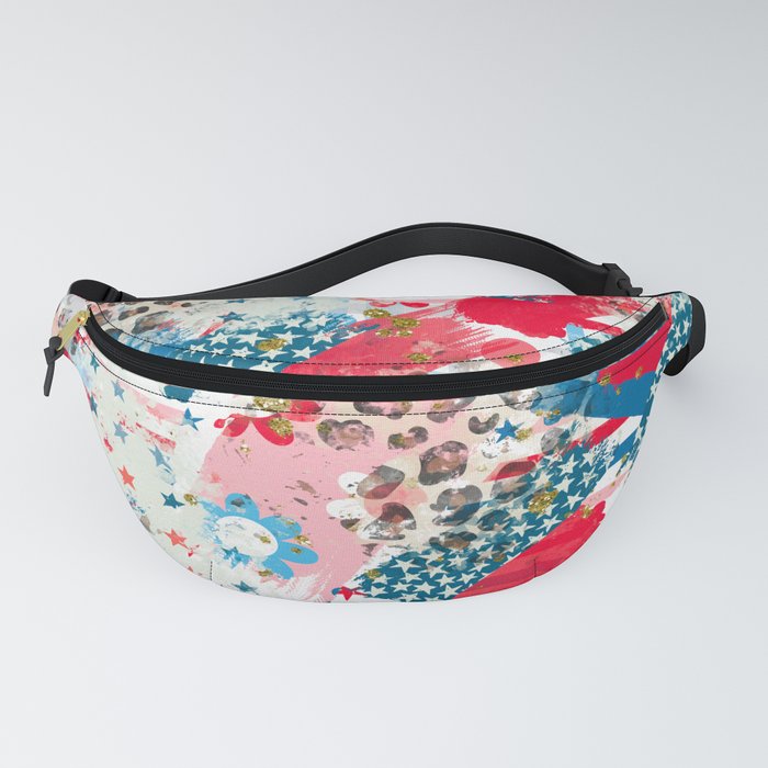 Patriotic with Leopard Fanny Pack