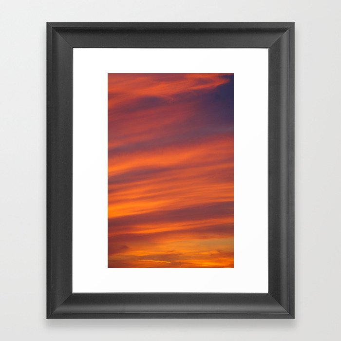 The Red Sunset Framed Art Print