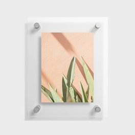 Plant Leaves on Pastel | Botanical Art Print in Cascais, Portugal | Travel Photography in Europe Floating Acrylic Print