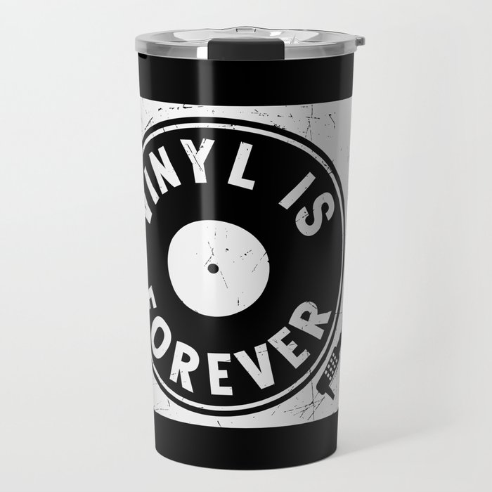 Vinyl Is Forever Retro Music Travel Mug