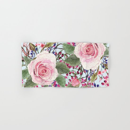 Watercolor Roses #2 Hand & Bath Towel