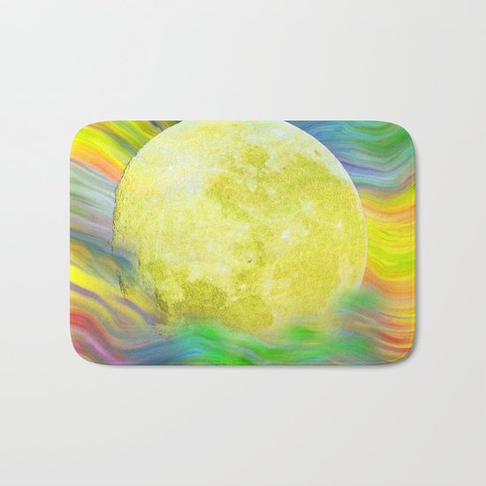 MOON VISIONS AT SEA OIL PAINTING Bath Mat