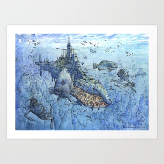 La Citta' Sommergibile Art Print