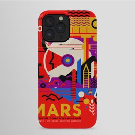 NASA Mars The Red Planet Retro Poster Futuristic Best Quality iPhone Case | Planets, Robots, Bestquality, Scifi, Galaxy, Astronaut, Mars, Cool, Retro, Redplanet 