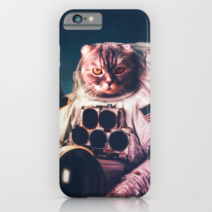 Funny Cat Astronaut #2 iPhone Case