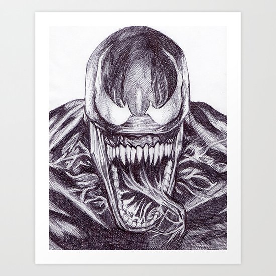Freaky Venom Art Print