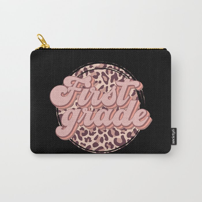 First grade retro vintage fonts design Carry-All Pouch