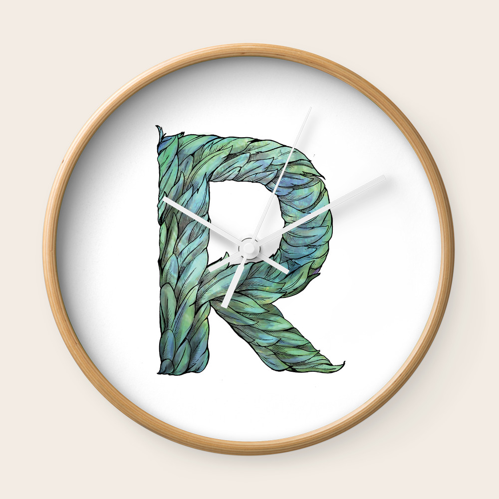 Love Letters R Wall Clock By Rheaewing Society6