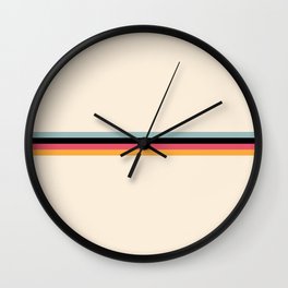 Ishtar - Classic Retro Summer Stripes Wall Clock