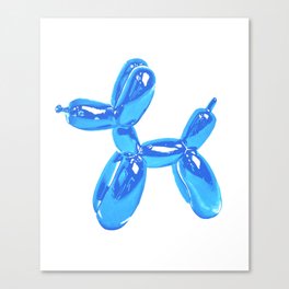 Blue Balloon Dog Pop Art | Kitsch Fun Canvas Print
